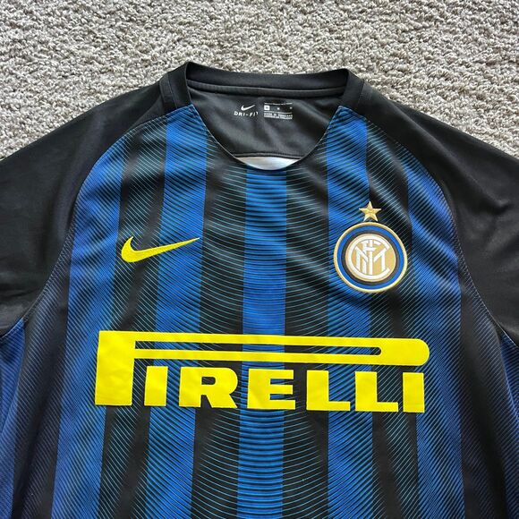 Nike Inter Milan 2016/17 Home Jersey Football Soccer Blue Black Sz M 776891-011 - Picture 2 of 9